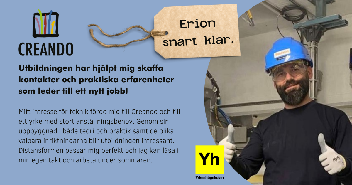 Erion – utbildning som leder till jobb
