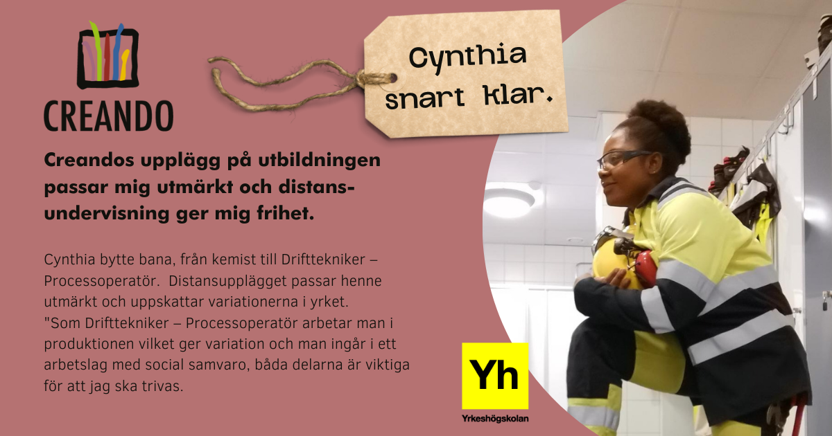 Cynthia – jag trivs med variation och frihet